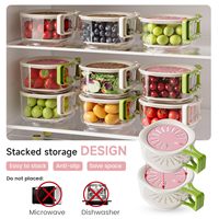 Bol de lavage pour fruits et légumes avec panier égouttoir et couvercle ventilé, récipient hermétique pour conserver les produits frais au réfrigérateur, pour pique-nique et préparation de salades
