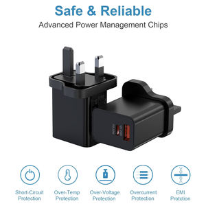 <span class=keywords><strong>Cargador</strong></span> de Pared USB-A Tipo-C de 20 W con Dos Puertos USB-A, Adaptador de Corriente Rápido para iPhone 11-15 para Cámaras <span class=keywords><strong>Apple</strong></span> IPhones OTP - Product Image 2