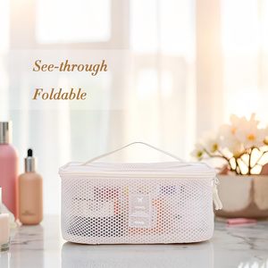 Bolsa de Cosméticos Transparente de Gran Capacidad con Cierre de Cremallera, Ligera, para Viajes, para Maquillaje, para Mujer - Product Image 2