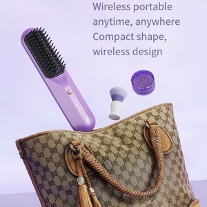 Brosse lissante sans fil à chauffage rapide, peigne chauffant USB, brosse sèche-cheveux bouclante, outils de coiffure - Product Image 4