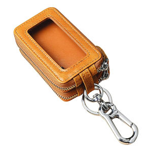 Porte-clés classique en cuir de poche, élégant, fin, avec pochette à monnaie, organisateur de haute qualité, cadeaux pour hommes - Product Image 1