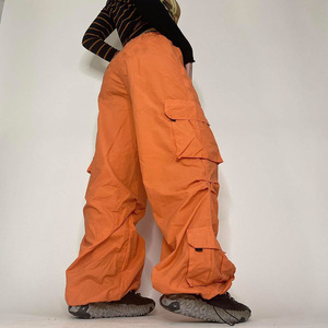 Y2k Style Women Street Wear <span class=keywords><strong>pantaloni</strong></span> a vita bassa con cordino <span class=keywords><strong>pantaloni</strong></span> larghi con paracadute Cargo con palloncino <span class=keywords><strong>pantaloni</strong></span> Casual da <span class=keywords><strong>donna</strong></span> - Product Image 5