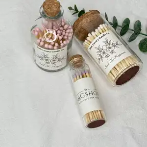Nuova bottiglia di vetro personalizzata partita etichetta candela aromaterapia produttore diretto a buon mercato all'ingrosso bottiglia di vetro fiammiferi