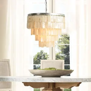 DIY Decorative Conch Hanging Lamp Nordic Seashell Pendant Light Shell Chandelier