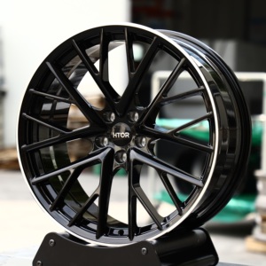 Jantes forgées HTOR 5x114.3 Noir brillant 19 20 21 pouces 24x12 Jantes de voiture Luxe Sport Adapté pour <span class=keywords><strong>Martin</strong></span> DB12 Lucid Air SU7 Q5 Q7 - Product Image 2