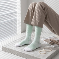 Chaussettes de compression sportives personnalisées avec logo, en nylon et élasthanne, pour la course à pied, la cyclisme, manchon de mollet, hauteur genou
