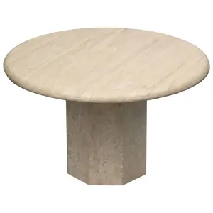 Meuble de table en pierre naturelle, en forme ronde, avec hexagone, décoration de la maison, livraison gratuite