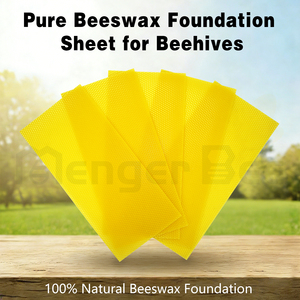 New MengerBee Wholesale Beeswax <b>Foundation</b> Sheets-100% Natural Custom Size/Weight 5.4mm/4.9mm Cell Size Yellow Commercial - Product Image 5