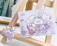 Vigreat Anime Kawaii tas kartu lisensi dompet penyimpan kartu untuk wanita MOQ rendah kustom