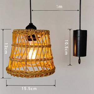 Lampadario decorativo ristorante in Rattan con design <span class=keywords><strong>a</strong></span> <span class=keywords><strong>batteria</strong></span> di forma diversa - Product Image 3