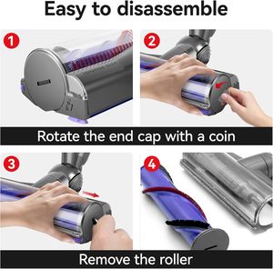 Outil de sol de Turbine de brosse de tête de nettoyage de tête de moteur à entraînement direct adapté pour Dysons V7 V8 <span class=keywords><strong>V10</strong></span> V11 V15 Cyclone <span class=keywords><strong>aspirateur</strong></span> sans fil - Product Image 5