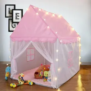 210T Mesh traspirante Design leggero facile da trasportare Baby Home Large Kids Playhouse pieghevole Teepee Pop Up Toy Tent