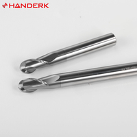 Fresa de punta de bola de carburo sólido de flauta HRC45 2/4 de alta precisión HANDERK con revestimiento AlTIN para herramientas CNC