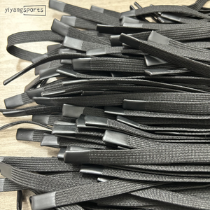 Bán buôn quần may mặc 9mm rộng màu đen dây rút ngâm Silicone kết thúc phẳng drawcord với Silicone lời khuyên - Product Image 3