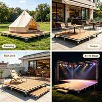 Plancher/Revêtement Modulaire Extérieur en Composite Bois-Plastique (WPC) PVC Teck Usagé 2x4 3D, Étanche, Vente Chaude, 100% 22mm CE