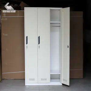 Metal Cabinet Supplier Customized Oem Gym Office 3 Door Staff Clothing Shoe Cabinet Locker Lockers For Changing Room