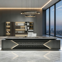 Bureau de direction pour PDG, table de bureau minimaliste et moderne, style de direction luxueux, qualité haut de gamme