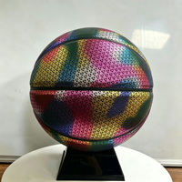 Ballon de basket lumineux réfléchissant Mercedes No6 No7 en PU résistant à l'usure pour intérieur et extérieur, vente chaude