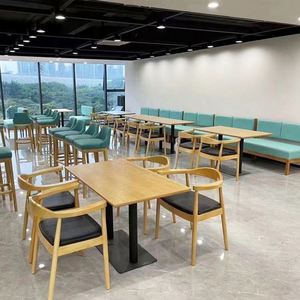 Muebles de Restaurante Industriales Americanos, Juego de Mesa y Sillas de Comedor con Estructura de Hierro Metálico para Bar <span class=keywords><strong>Bistro</strong></span> - Product Image 4
