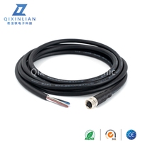 Connecteur étanche M8, câble d'extension en PVC à 5 conducteurs, connecteur femelle, longueur du câble 2 mètres