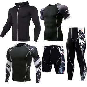 Men Sportswear Compression Sports Suits Quick Dry Fitness Sets Sports Joggers Training Gym Tracksuits Running