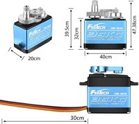 Servomoteur numérique standard FT5330M 35KG avec engrenages en acier, étanche, pour voitures RC 1/8 1/10, hélicoptères, modèles Baja Traxxas