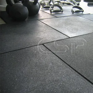 Suelo de goma SBR para gimnasio, 1m x 1m x 20mm