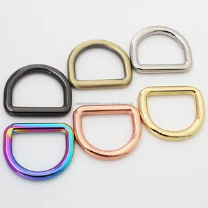 Wholesale High Quality Metal D Shape Two Bars Ring For Bag Belt Ring Zinc Plated Rope D ring