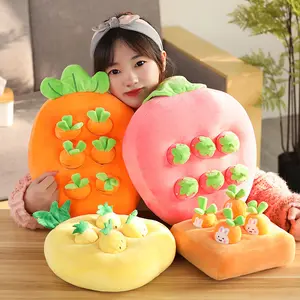 供应商定制样品设计毛绒玩具游戏道具水果蔬菜毛绒玩具蔬菜水果玩具