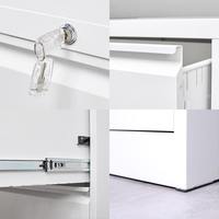 Meilleures ventes : Commode à tiroirs modulaire en acier, fabriquée en usine, avec quatre tiroirs latéraux verrouillables, pour usage professionnel.