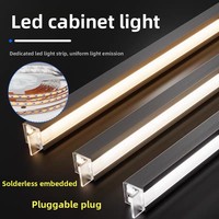 Lampu Kabinet Sensor Induktif LED Tanpa Solder untuk Lemari Pajangan Anggur dan Sepatu - Lampu Bawah Kabinet Profil Ultra Terang