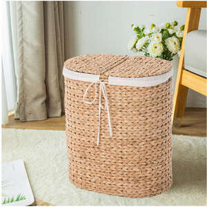 Cesto para Ropa Plegable, Ecológico y Duradero, Hecho a Mano con Jacinto de Agua Natural, para Hoteles, Marca Ecoka de Vietnam, Precio Económico - Product Image 1