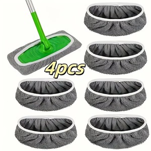 4 Reusable Mop Pads with High Water Absorption and Ultra-fine Fiber Cleaning Pads That Can Firmly Adhere To Most Standard Mops - Product Image 1