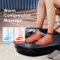 Appareil de massage des pieds Shiatsu portable avec télécommande, équipement de compression d'air, machine de massage des pieds électrique avec fonction de chauffage