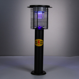โคมไฟกำจัดยุงพลังงานแสงอาทิตย์ LED 21x58 ซม. ไฟสนามหญ้ากลางแจ้ง สแตนเลส ใช้ในสวนสาธารณะ ลานกิจกรรม - Product Image 3