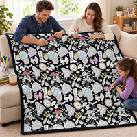 Nouvelle Couverture à Colorier DIY Motif Rose Carrosse Contes de Fées avec Marqueurs pour la Maison, la Famille, l'Artisanat et les Cadeaux