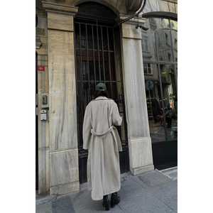 Abrigo Maxi de Cachemira Visa para Invierno, Minimalista, de Manga Larga, Tejido, Cálido, para Mujer - Product Image 1