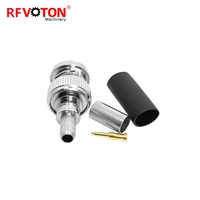Connecteur BNC droit sans soudure à sertir (EZ) étanche pour câble coaxial LMR195 RG58 – Vente en gros