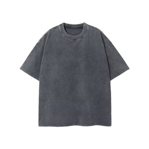 Camiseta de algodón holgada vintage lavada para mujer 2025, estilo streetwear de verano, top de entrenamiento holgado tipo boyfriend con mangas cortas - Product Image 3