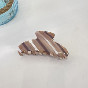 Pinza de Pelo <span class=keywords><strong>Extra</strong></span> Grande con Diseño de Rayas Coloridas, Estilo Caramelo, de Acetato - Product Image 5