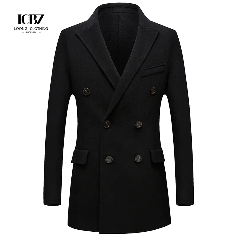 LCBZ कस्टम सर्दियों से अधिक जैकेट मैंस प्लस आकार जैकेट ओवरकोट लंबी नीचे कोट
