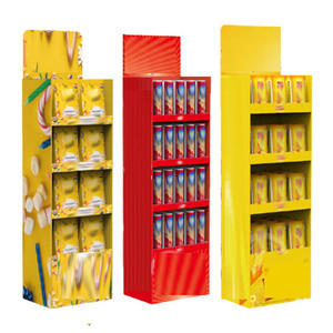 Espositore da Terra in Cartone Ondulato Personalizzato Pieghevole per Bevande, <span class=keywords><strong>Vino</strong></span>, Birra, Snack e Caramelle - Product Image 1