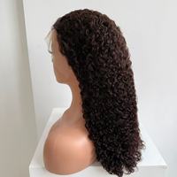 Wear & Go Yapıştırıcısız Kısa Kıvırcık Peruk %250 Yoğunluk %100 Bakire İnsan Saçı HD Şeffaf Dantel Ön Peruk Önceden Yolunmuş Toplu Fiyat Peruk