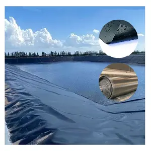 Высококачественный пластиковый двухсторонний текстурированный вкладыш для пруда толщиной 1,5 мм из полиэтилена для выращивания рыбы, дешевая геомембрана, цена
