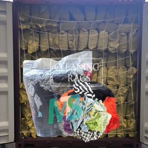 Chiffons en coton 100% recyclé, chiffons de coupe de déchets réutilisés, chiffons de nettoyage écologiques - Product Image 1