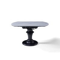 Table à manger ronde extensible et rotative sur mesure, livraison rapide, directement de l'usine, OEM