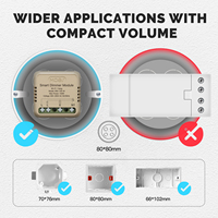 Módulo de Atenuación Inteligente WiFi Tuya LangYeao de 1/2 Canal, 2x100W, Tamaño Mini, Compatible con Alexa y Google Home, Atenuación Continua