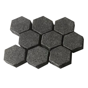 Dalles de pavés en granit noir absolu Smarter Stone à <span class=keywords><strong>prix</strong></span> réduit, carreaux naturels flammés hexagonaux pour pavage extérieur de villas, durables - Product Image 1