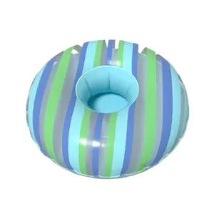 游泳池充气杯架聚氯乙烯充气水上玩具圆形漂浮饮料杯架