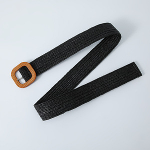 <span class=keywords><strong>Ceinture</strong></span> de robe en tricot vintage tressée en acrylique 100% avec boucle carrée de couleur bonbon Syh1496, <span class=keywords><strong>ceinture</strong></span> élastique tissée en <span class=keywords><strong>raphia</strong></span> extensible 3,8 cm X - Product Image 6